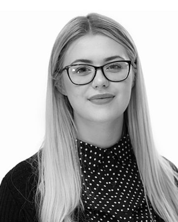 Professional monochrome headshot of a female solicitor working at Harbour.