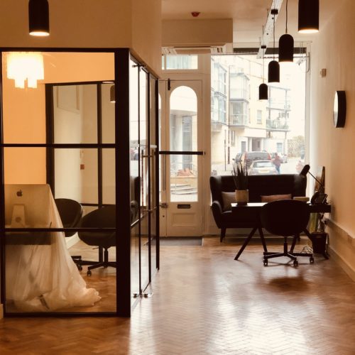 A warm entrance to an office.